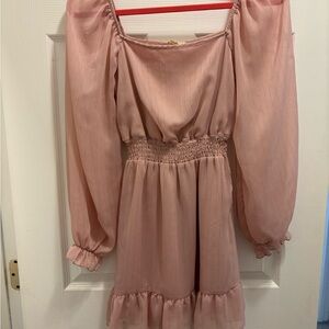 Altar'd State Pink Smocked Blouse